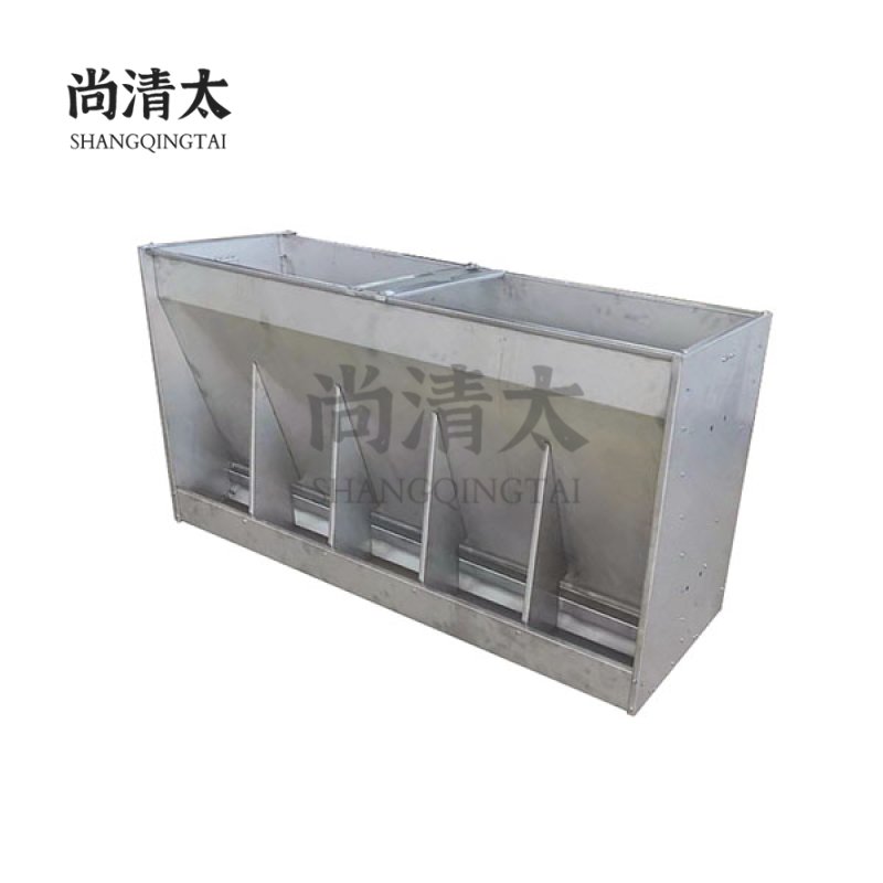 SS Double Side 10 Holes Feeder For Fattening Pig SQT-SSFF013