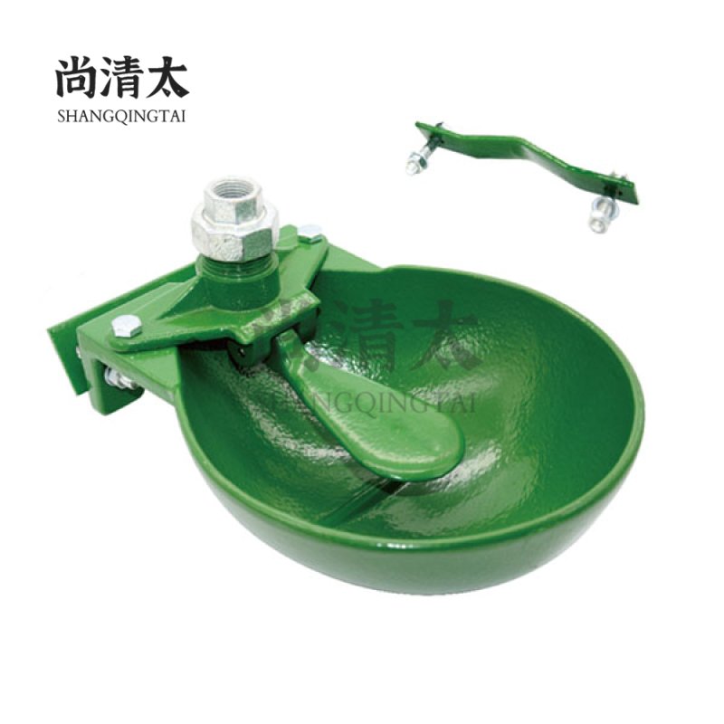 2L Cast Iron Green Spray Plastic Cattle Drinking Bowl SQT-CDB006