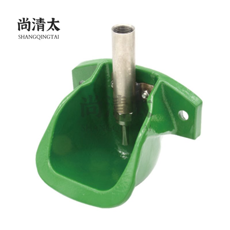 0.17L Cast Iron Bowl Green Spray Plastic Sheep Drinking Bowl